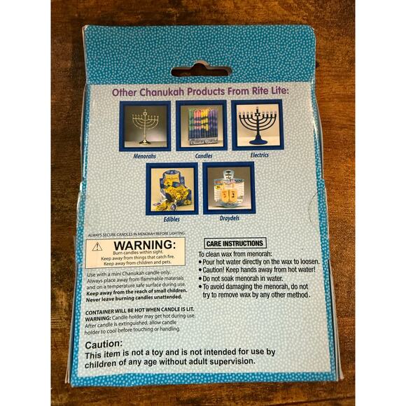 Menorah Set (Includes Solid Aluminum Menorah & 44 Chanukah Candles, NEW - Picture 5 of 7